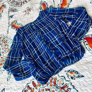 Sweet Rain Blue Sheer Size Small Women’s Cropped Blouse